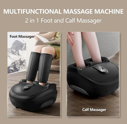 Ozone's 2 in 1 Multi-Functional Massager Shiatsu Foot and Leg Massager with Heat,Deep Kneading Therapy Foot Massager for Plantar Fasciitis Relief, Gifts for Mom, Dad, Women and Men (White)